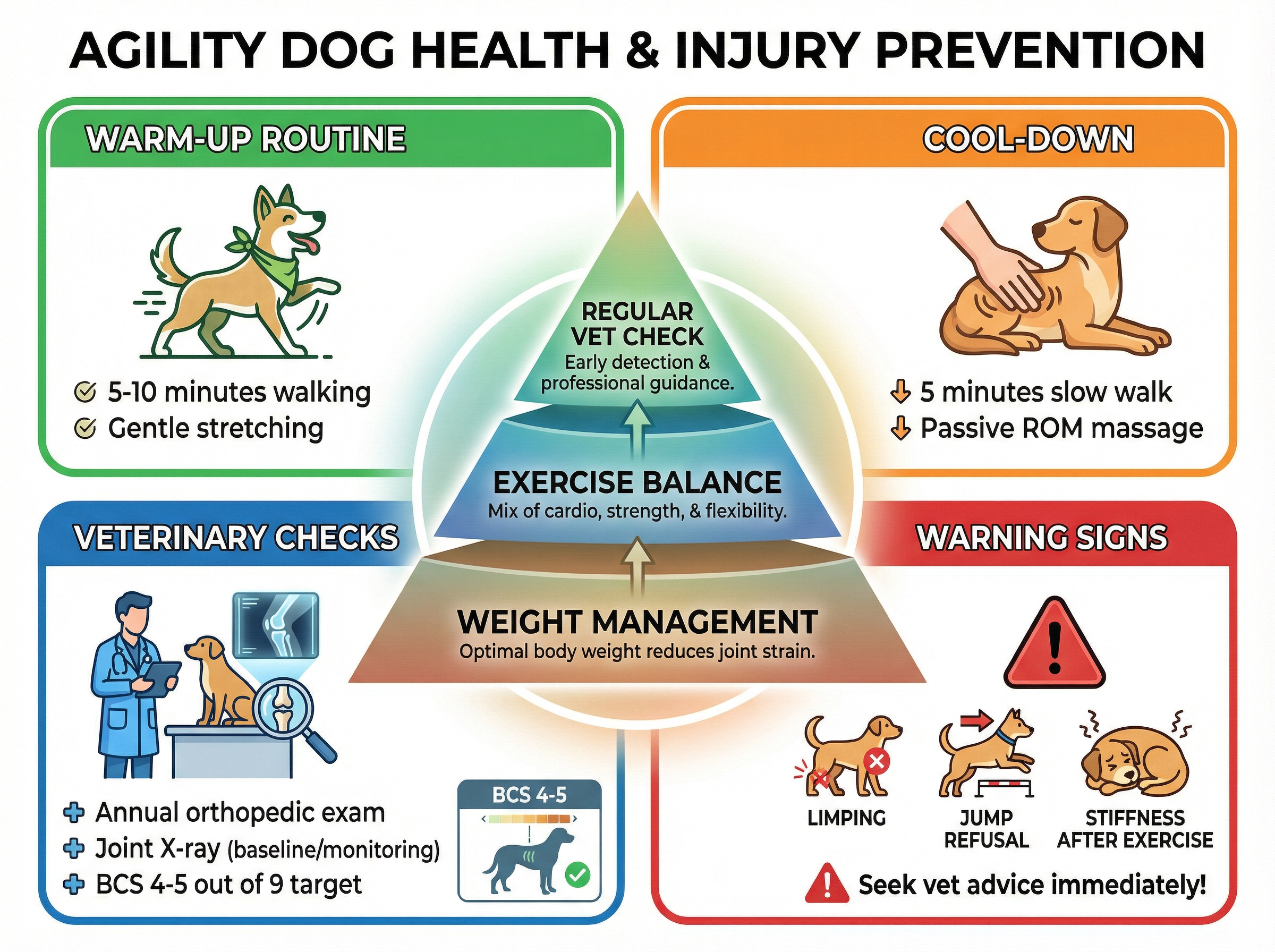 アジリティ犬の健康と怪我の予防