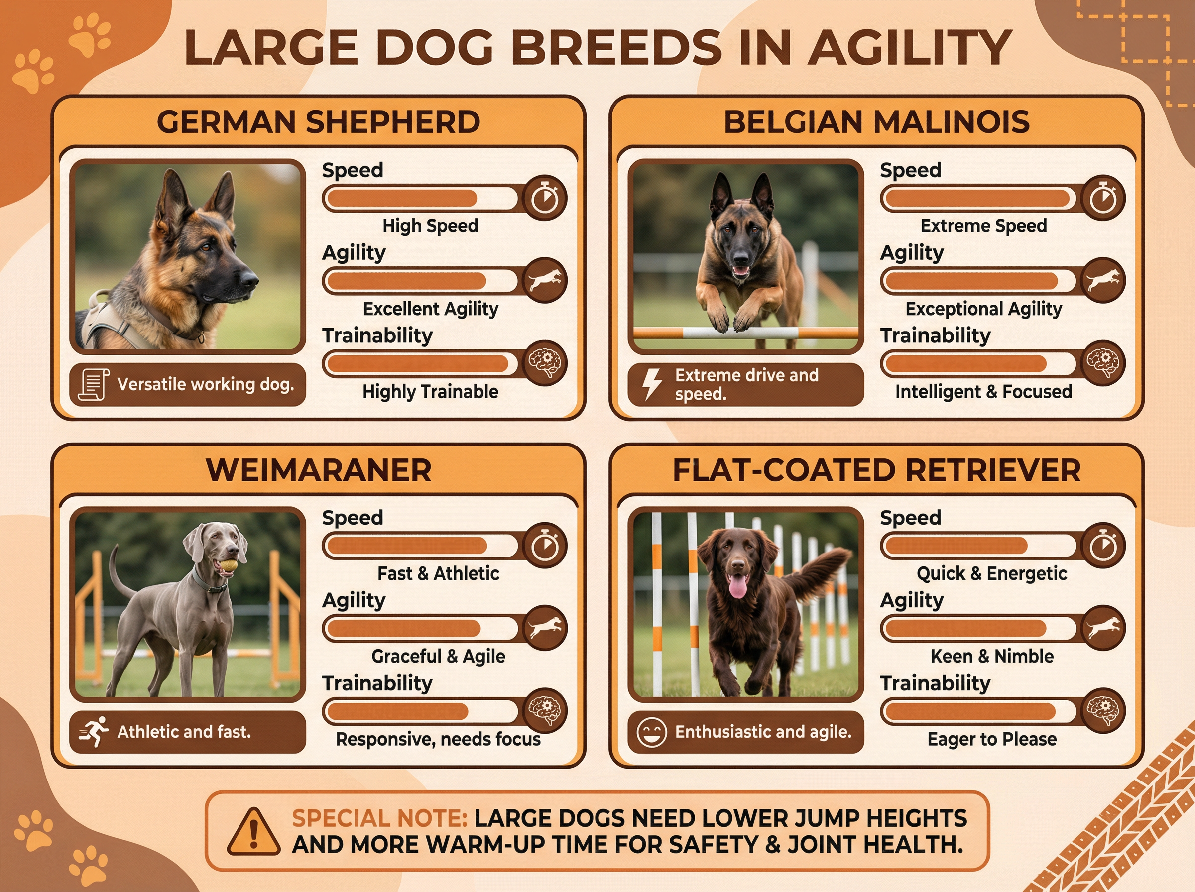 アジリティで活躍する大型犬