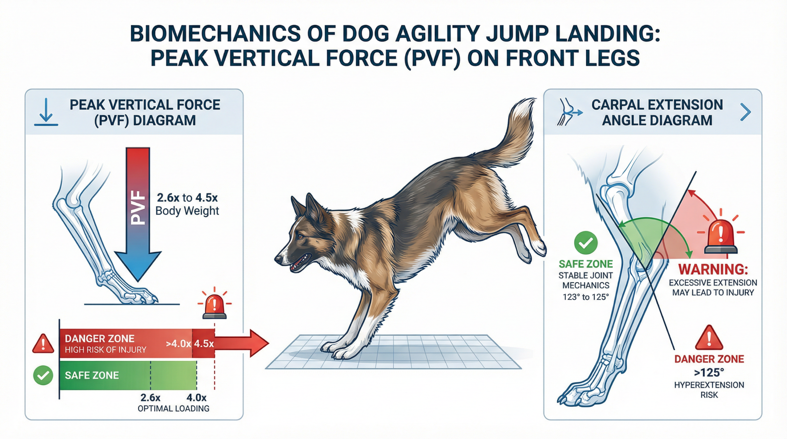 着地時の生体力学的負荷（PVF 2.6〜4.5倍）