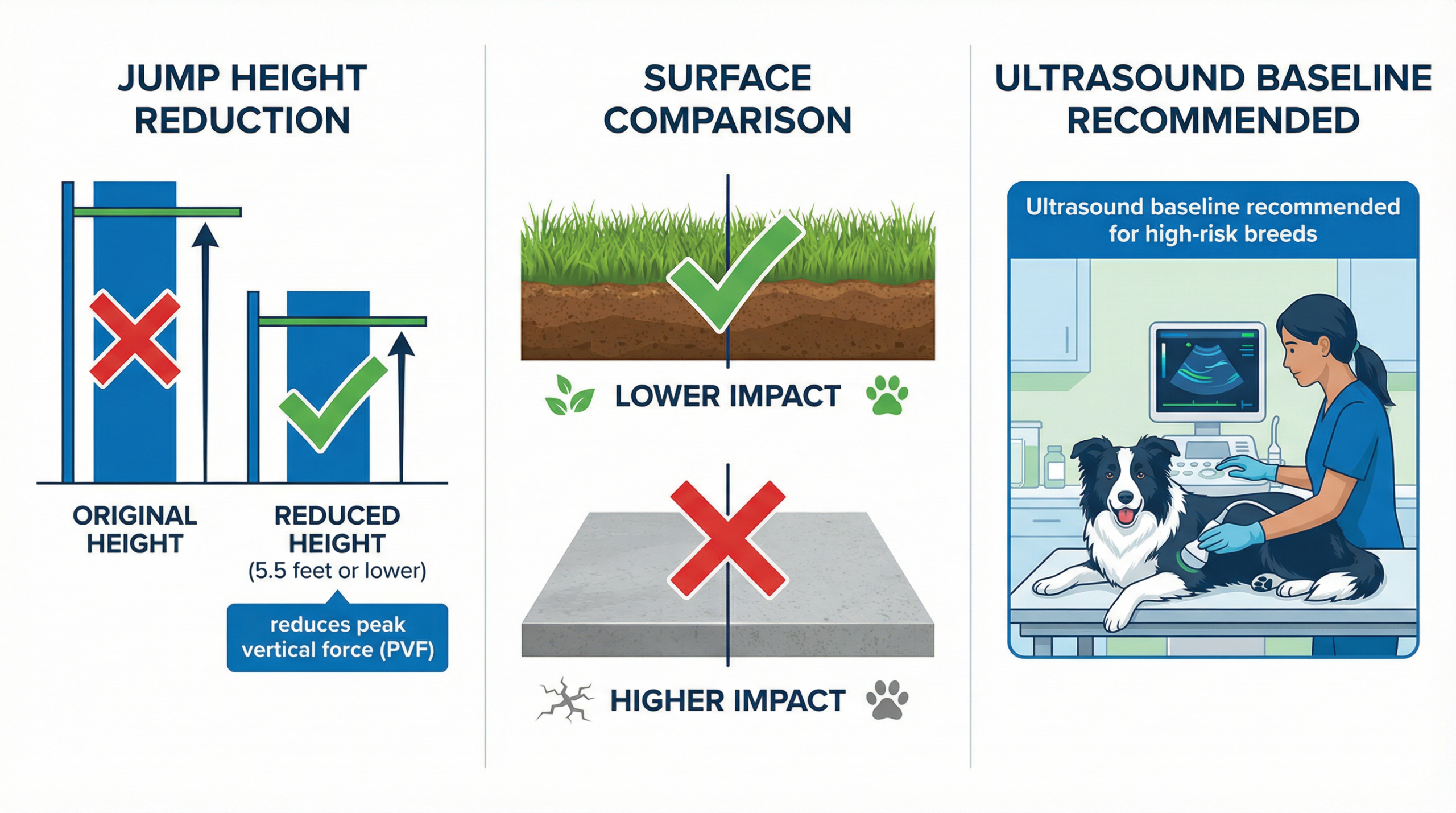 予防ヒント（ジャンプ高低減・地面選択・超音波ベースライン）