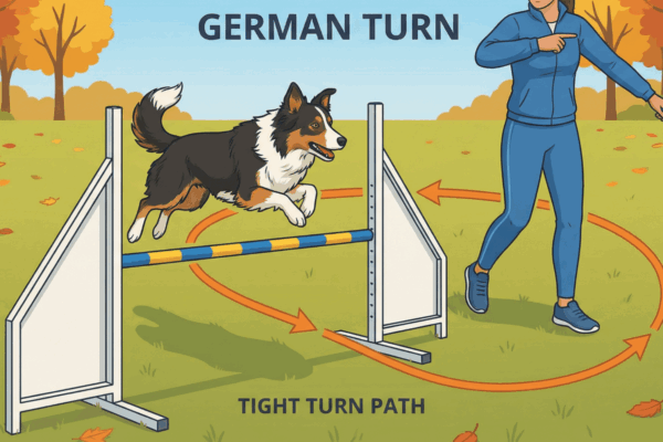 ジャーマンターンの基本と練習方法｜ドッグアジリティのタイトターン技術
