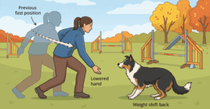 犬への減速サインの出し方とタイミング｜アジリティ5つのボディランゲージ