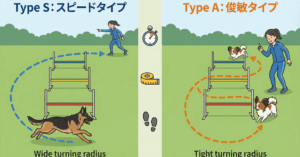 ドッグアジリティのライン設計｜愛犬のスピード・歩幅に合わせる3つの分析法