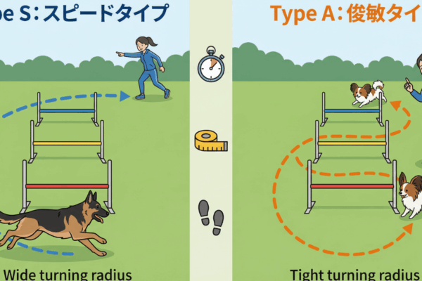ドッグアジリティのライン設計｜愛犬のスピード・歩幅に合わせる3つの分析法