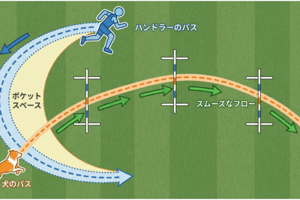 アジリティのポケットとは？犬のライン取りを改善する空間設計テクニック