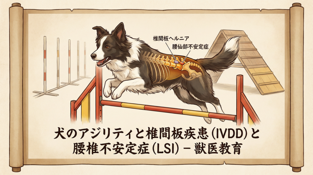 アジリティ犬の椎間板ヘルニア・腰仙椎不安定症｜スラローム・Aフレームのリスクと予防法
