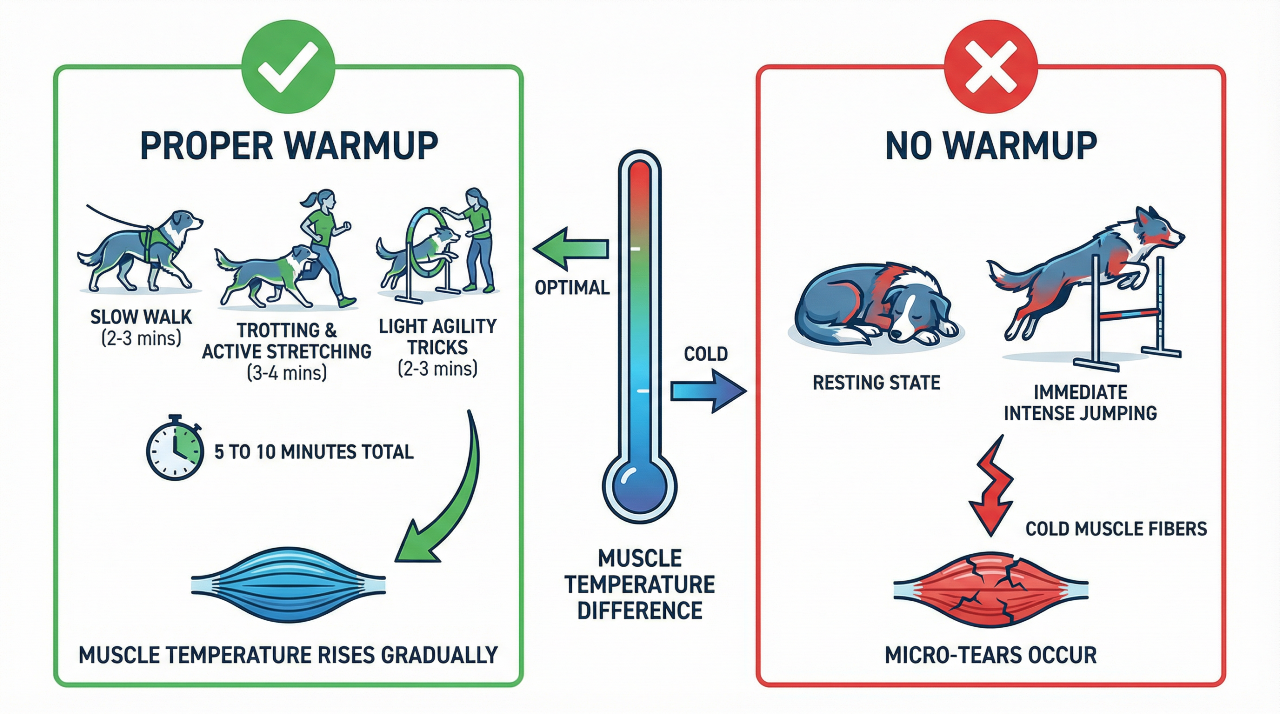 ウォームアップあり vs なし の比較