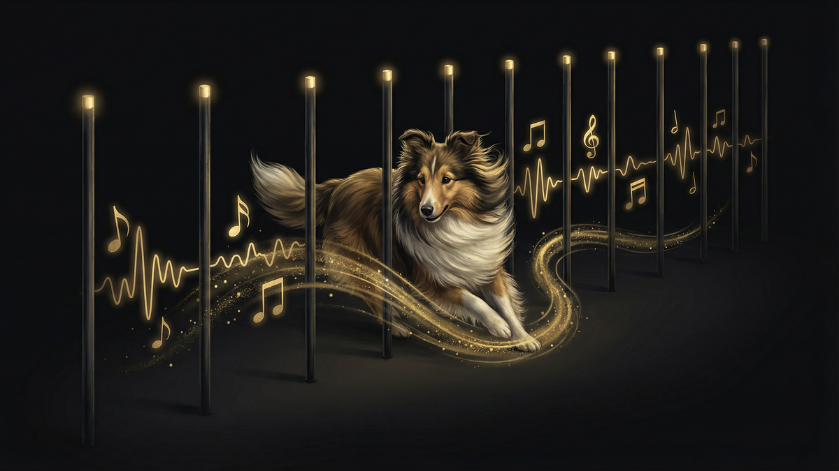 犬のスラローム練習法